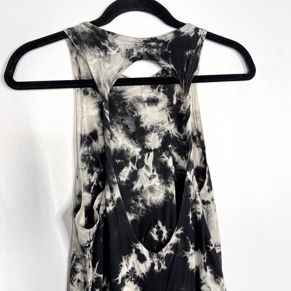 Urban Outfitters Medium Black Gray Tie Dye Keyhole Back Tank Top Dress Crew Neck - Picture 5 of 10